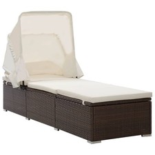 Sun Lounger with Canopy and
