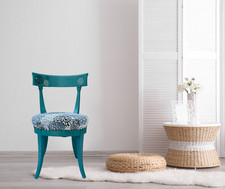 Vintage upcycled teal chair |