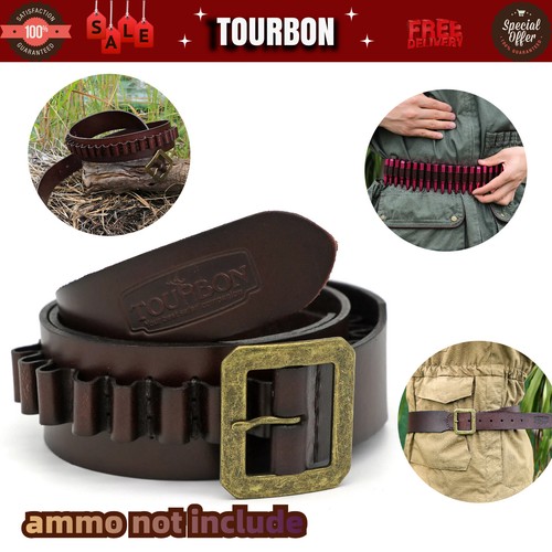 Tourbon leather bandoleer - tourbon,