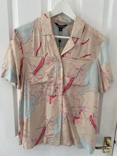 Whistles silk blend map print - map,