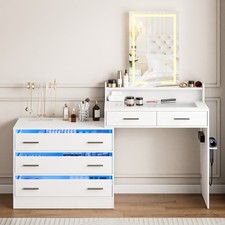 Dressing Table w/LED Mirror