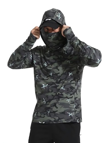Men fishing hoodie shirt - men's,