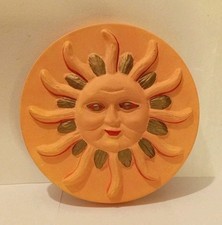 Sun Face Round Wall Plaque