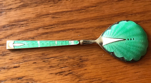 Art deco silver mint green - green, &