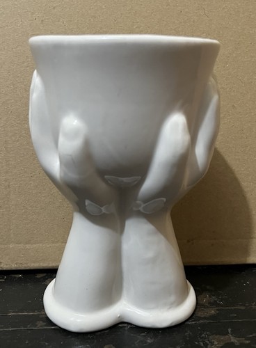 White ceramic planter - white,,