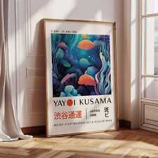Yayoi Kusama Inspired Underwater Wall Art Clown Fish Japanese Modern Decor