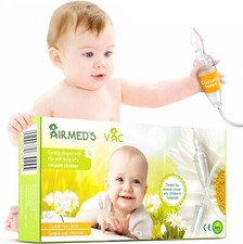Airmed's Nasal Aspirator Baby Nose Sucker 2 Suction Heads and Cleaning Brush