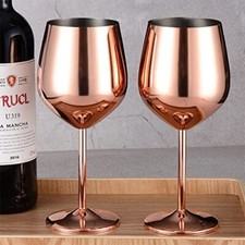Wine glass rose - rose, stainless