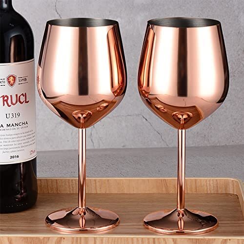 Wine glass rose gold - rose,