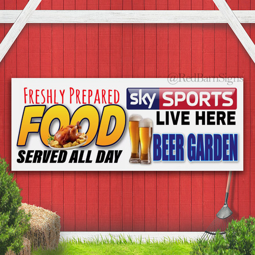 Food served sky sports beer - food,