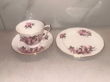 PINK QUEEN ANNE CUP + SAUCER &