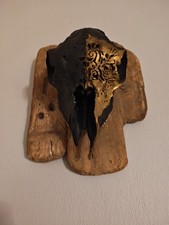 Gothic Carved Sheep Skull Decoration