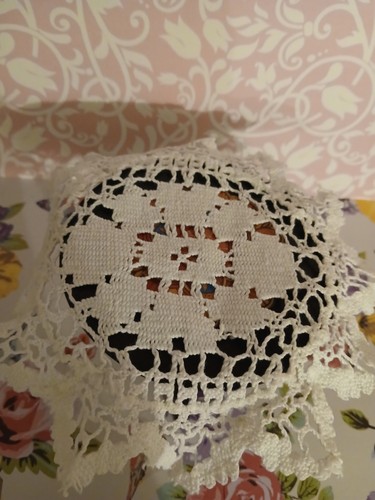 Dolls house crocheted table - dolls,