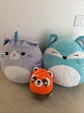 SQUISHMALLOWS Purple Cat / Tania The fox And Red panda Bundle