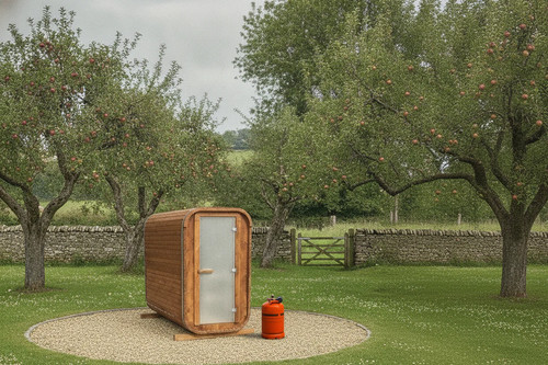 Outdoor sauna pod gas - outdoor,