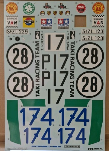Tamiya decals porsche 910 - decals,