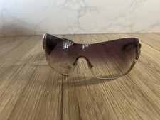 Bvlgari Women Sunglasses Purple Shield Black Silver Swarovski 651-B 939/8G Case