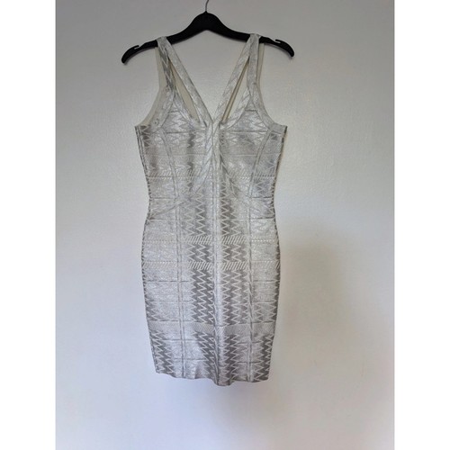 Silver bondage bodycon dress
