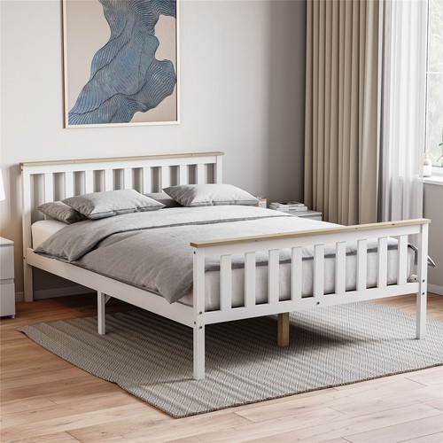 Wood bed single - single, king