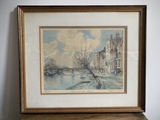 BERT WRIGHT Limited Edition Framed Print Strand on the Green Chiswick 99/350