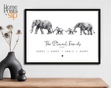 Personalised Elephant Family
