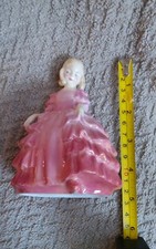 Royal Doulton Victorian Lady Figurine Rose Fine Bone China Porcelain Vtg Minte