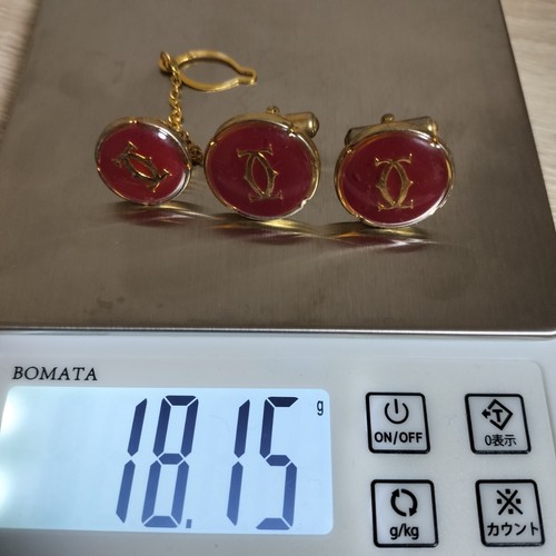 Cartier cufflinks black - cartier, red