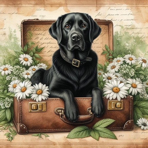 Black labrador cross - labrador, (144)