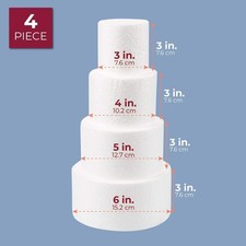 Set of 4 Round Cake Dummy - 3