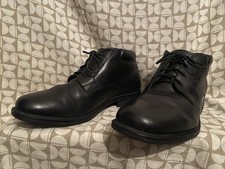 ROCKPORT ADIPRENE BLACK LEATHER WATERPROOF LACE UP SHOES BOOTS GOOD UK 7.5