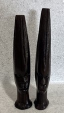 2 Vtg Hand Carved African