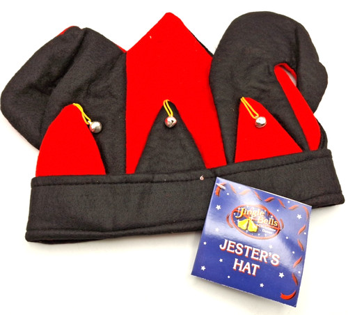 Jester hat red black - hat, with