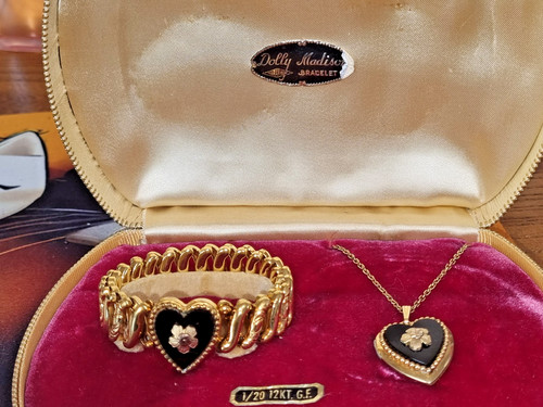 Vintage 12k gold - fill, onyx