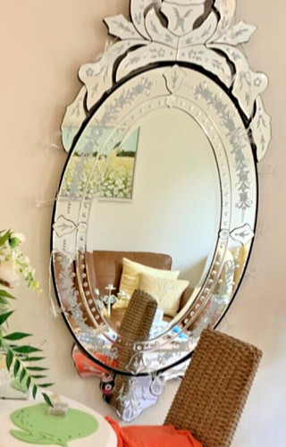 Gubbio venetian glass oval - venetian,