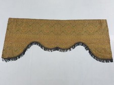 Vintage French Woven Fringed Valance 54x16 inches