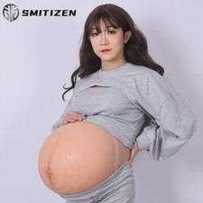 Roanyer Fake Silicone Twins Pregnant Belly Costumes for Halloween Party Disguise