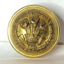 victorian Prince of Wales's Leinster Regiment  Officers Button Gilt 25mm Hobson