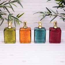 Pink green orange - orange, glass