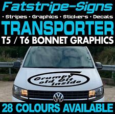 to fit VW TRANSPORTER T5 T6 GRUMPY OLD GIT BONNET STICKERS GRAPHICS CAMPER VAN