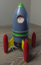 Handcrafted wooden rocket toy