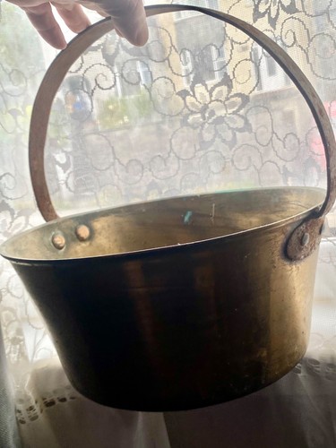 Vintage brass jam pan iron