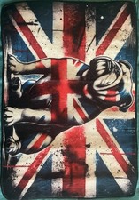 Union Jack With British Bulldog Doormat /Bathmat. New Approx 40x60cm
