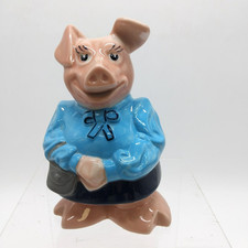 Vintage Nat West Pig Piggy Bank Lady Hilary by Wade 18cm tall No Stopper