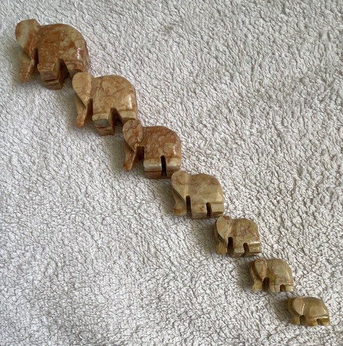 Set onyx elephant - 7,