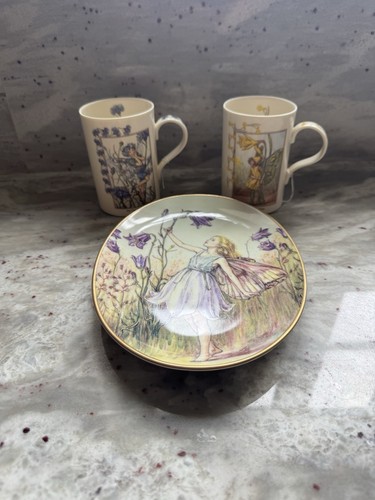 Vintage flower fairy mugs - fairy, and