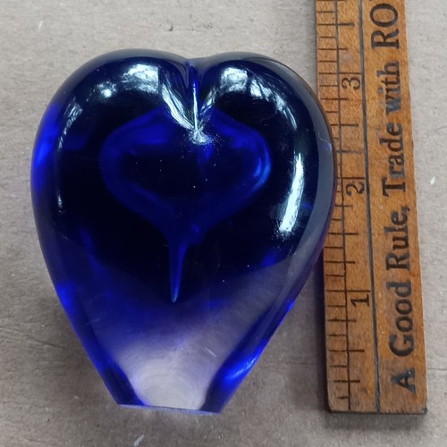 Cobalt blue clear heart - cobalt,