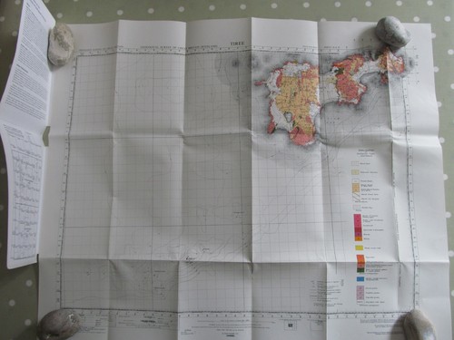 Vintage geological map tiree - vintage,