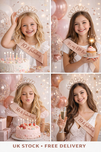 Birthday sash and - 10, 16