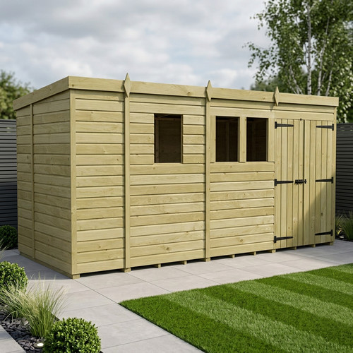 Pent shed double door - 5,