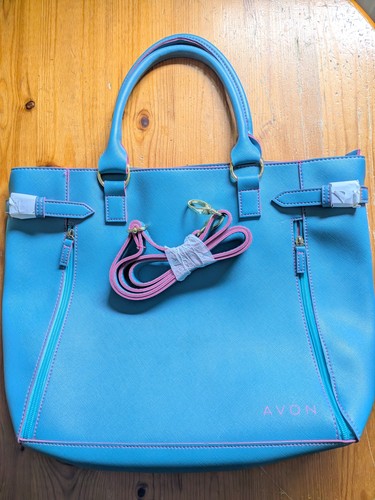 Avon blue pink tote - new,